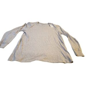Cotton On Womens Casual Shirt Gray Long Sleeve Pullover‎ Top L Organic Cotton
